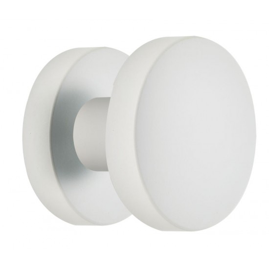 Πόμολο πόρτας με ροζέτα και περιστρεφόμενη χειρολαβή 2241 Λευκό