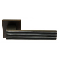 Πόμολο πόρτας χειρολαβή με ροζέτα 2306 Μπρονζέ Ματ