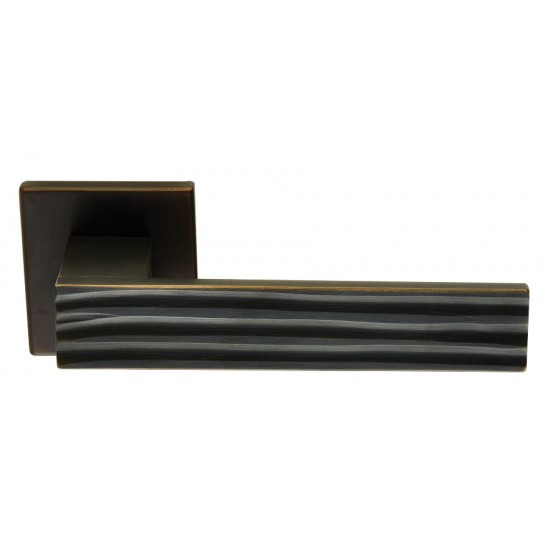 Πόμολο πόρτας χειρολαβή με ροζέτα 2306 Μπρονζέ Ματ