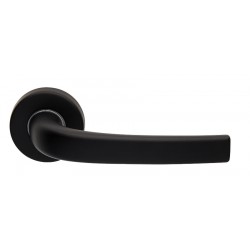 Πόμολο πόρτας χειρολαβή με ροζέτα 302 Μαύρο