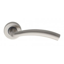 Πόμολο πόρτας χειρολαβή με ροζέτα 306 Νίκελ Ματ