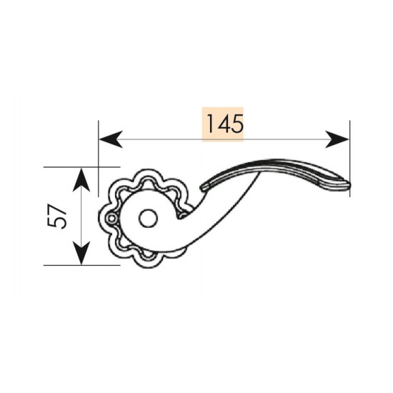 Πόμολο πόρτας χειρολαβή με ροζέτα 145 Αντικέ Σκουριά Πόμολο πόρτας χειρολαβή με ροζέτα 145 Αντικέ Σκουριά