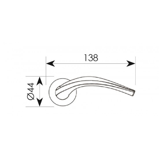 Πόμολο πόρτας χειρολαβή με ροζέτα 2071 Λευκό