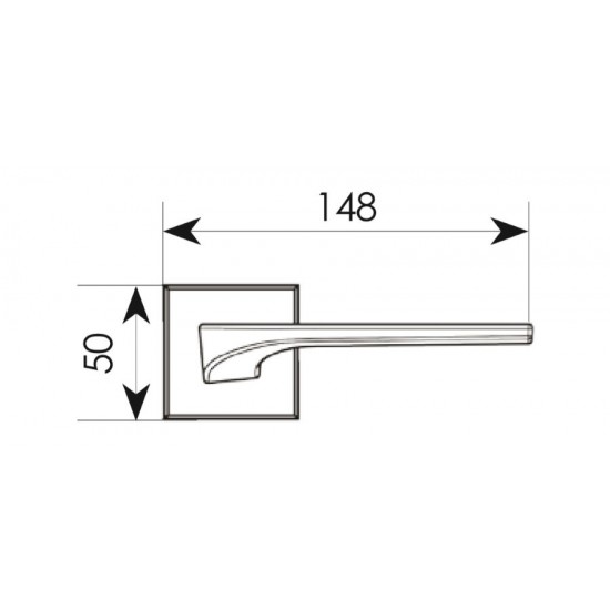 Πόμολο πόρτας χειρολαβή με ροζέτα 2086 Χαλκός Ματ