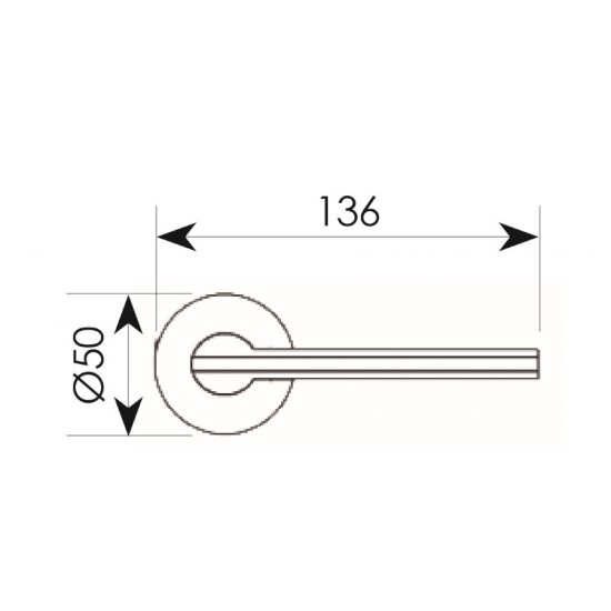 Πόμολο πόρτας χειρολαβή με ροζέτα 2110 Μαύρο