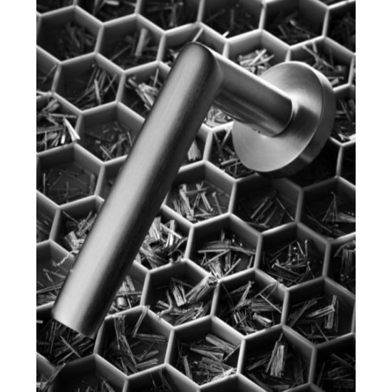 Πόμολο πόρτας χειρολαβή με ροζέτα 2111 Νίκελ Ματ