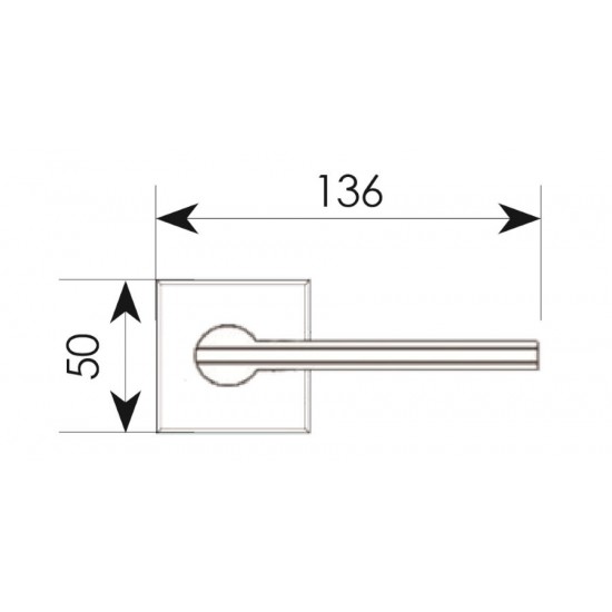 Πόμολο πόρτας χειρολαβή με ροζέτα 2116 Μαύρο