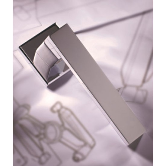 Πόμολο πόρτας χειρολαβή με ροζέτα 2146 Χρώμιο