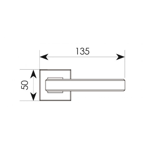 Πόμολο πόρτας με ροζέτα και κρυστάλλινη χειρολαβή 2196 Χρώμιο Ματ