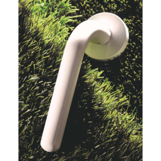 Πόμολο πόρτας χειρολαβή με ροζέτα 2211 Λευκό