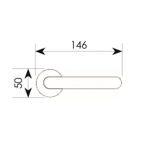 Πόμολο πόρτας χειρολαβή με ροζέτα 2211 Λευκό
