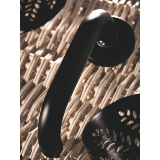 Πόμολο πόρτας χειρολαβή με ροζέτα 2221 Μαύρο