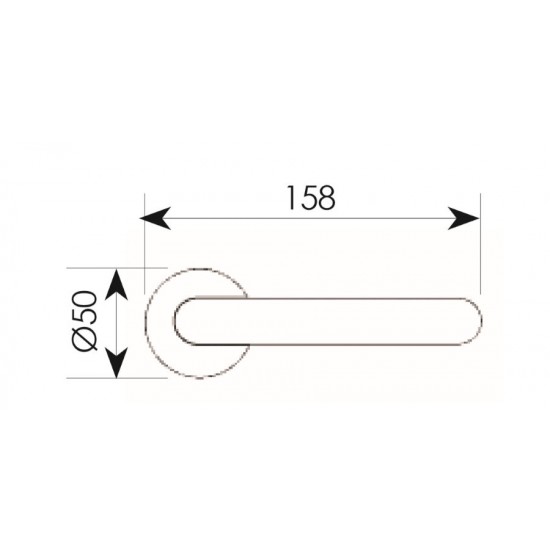 Πόμολο πόρτας χειρολαβή με ροζέτα 2221 Λευκό