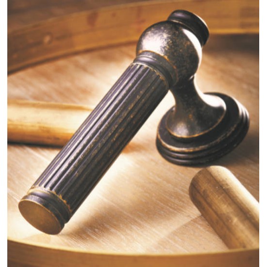 Πόμολο πόρτας χειρολαβή με ροζέτα 2501 Νίκελ Αντικέ