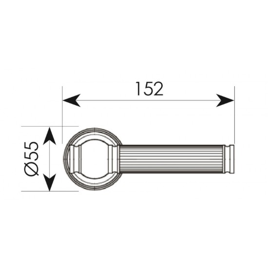 Πόμολο πόρτας χειρολαβή με ροζέτα 2501 Μπρονζέ
