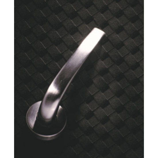 Πόμολο πόρτας χειρολαβή με ροζέτα 302 Νίκελ Ματ