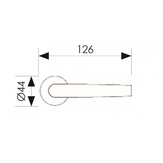 Πόμολο πόρτας χειρολαβή με ροζέτα 302 Όρο Ματ