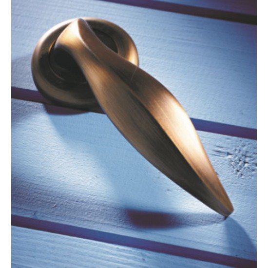 Πόμολο πόρτας χειρολαβή με ροζέτα 342 Μπρονζέ