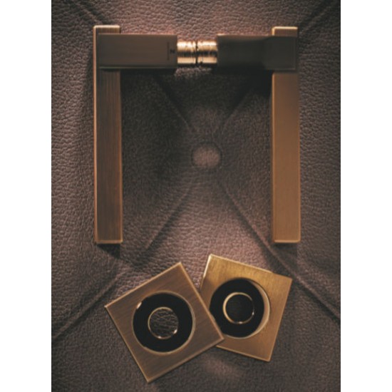 Πόμολο πόρτας χειρολαβή με ροζέτα 346 Όρο Ματ/Όρο 