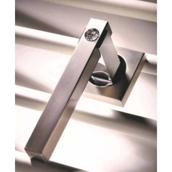 Πόμολο πόρτας χειρολαβή με ροζέτα 347 Νίκελ Ματ/Χρώμιο