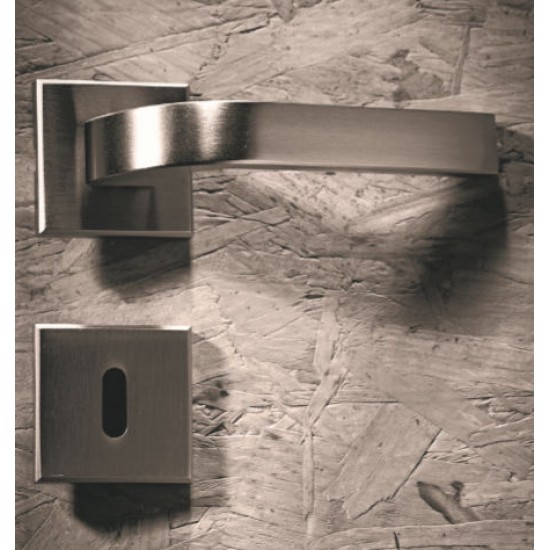 Πόμολο πόρτας χειρολαβή με ροζέτα 376 Χρώμιο Ματ