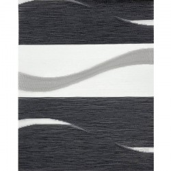 Ρολοκουρτίνα Διπλή 3D Surf Silver - Γκρι Σκούρο