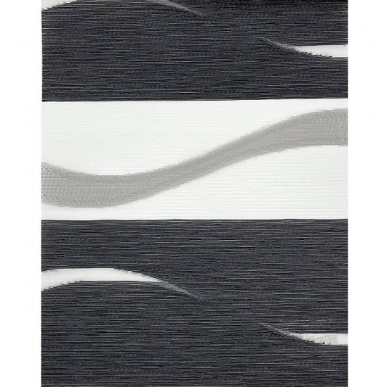 Ρολοκουρτίνα Διπλή 3D Surf Silver - Γκρι Σκούρο