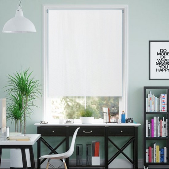 Ρολοκουρτίνα Μερικής Συσκότισης Άφλεκτη Λευκό / Περλέ Πίσω FR 1520