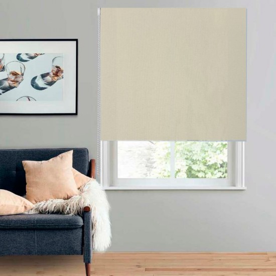 Ρολοκουρτίνα Μερικής Συσκότισης Άφλεκτη Μπέζ / Περλέ Πίσω FR 1522