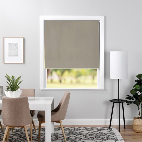 Ρολοκουρτίνα Μερικής Συσκότισης Άφλεκτη Καφέ Γκρί / Περλέ Πίσω FR 1523