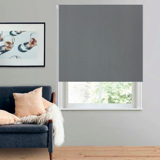 Ρολοκουρτίνα Μερικής Συσκότισης Άφλεκτη Γκρί Σκούρο / Περλέ Πίσω FR 1525