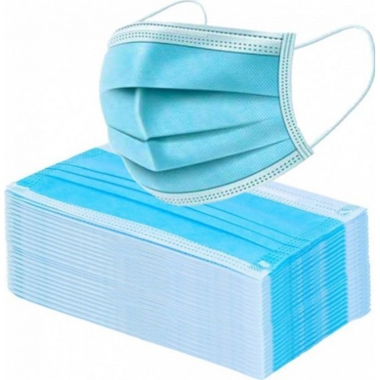 Μάσκες Μιάς Χρήσης, τριών στρωμάτων (3ply) 10 τεμάχια, υποαλλεργικές