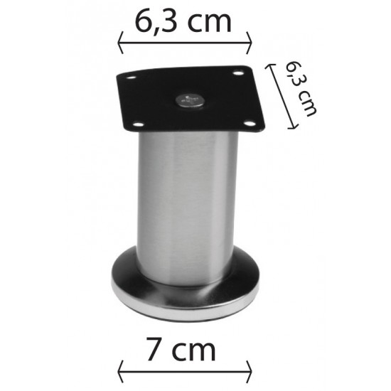 Πόδι επίπλων τετράγωνο Α013 Νίκελ ματ