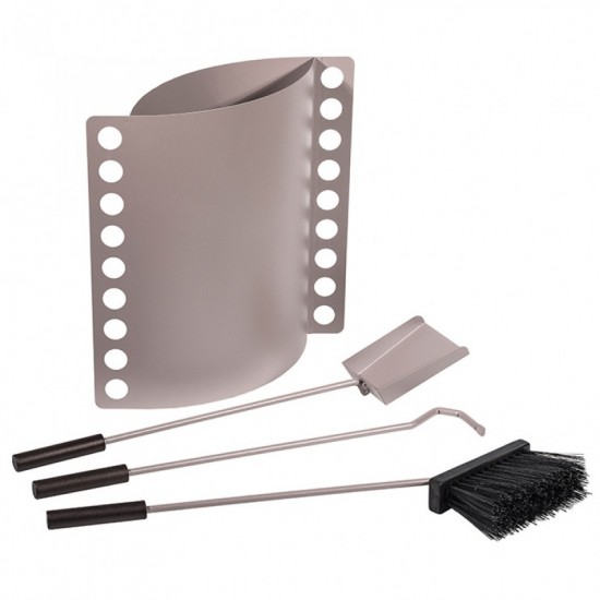 Σετ εργαλείων Τζακιού με κουβά Ορλάντο 500 Viometal Ασημί Περλέ Σετ εργαλείων Τζακιού με κουβά Ορλάντο 500 Viometal Ασημί Περλέ