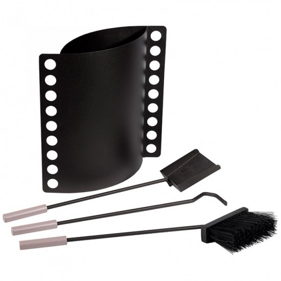 Σετ εργαλείων Τζακιού με κουβά Ορλάντο 500 Viometal Μαύρο Χρώμα Σετ εργαλείων Τζακιού με κουβά Ορλάντο 500 Viometal Μαύρο Χρώμα