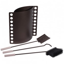 Σετ εργαλείων Τζακιού με κουβά Ορλάντο 500 Viometal Χρώμα Σκουριά