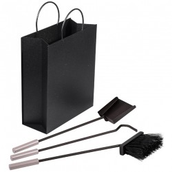 Σετ εργαλείων Τζακιού με κουβά Μοντάνα 560 Viometal Μαύρο Χρώμα