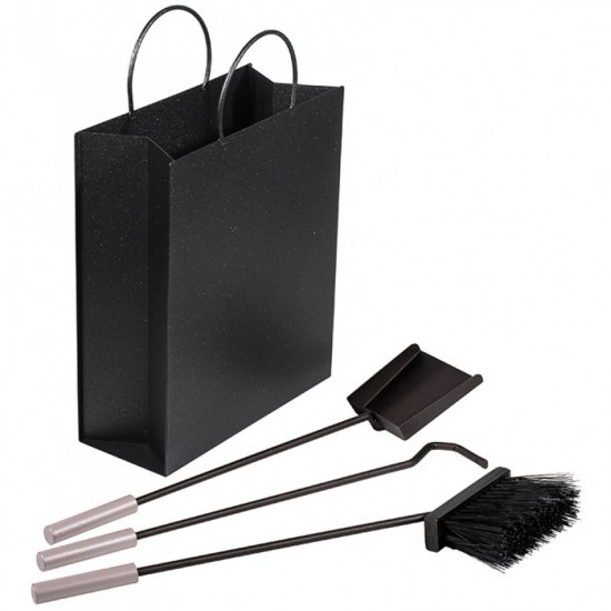 Σετ εργαλείων Τζακιού με κουβά Μοντάνα 560 Viometal Μαύρο Χρώμα