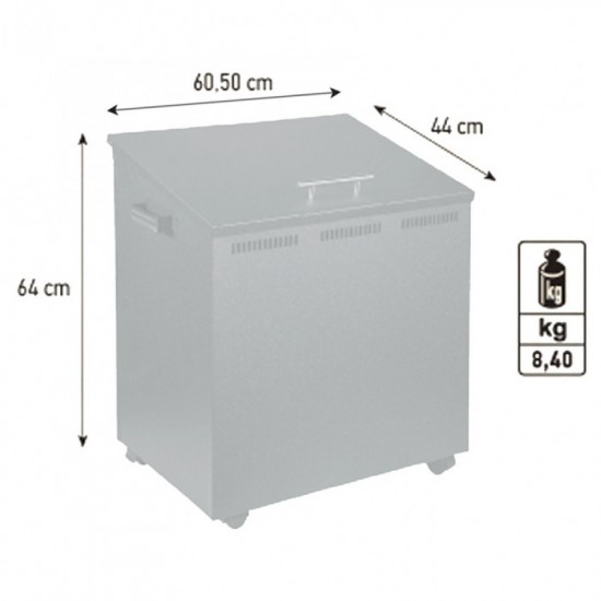 Μεταλλική ξυλιέρα τζακιού Viometal 1072 Σεβίλλη Μαύρο χρώμα