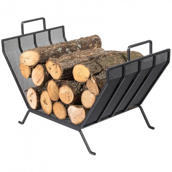 Μεταλλική ξυλιέρα τζακιού Viometal 520 Σικάγο Μαύρο χρώμα