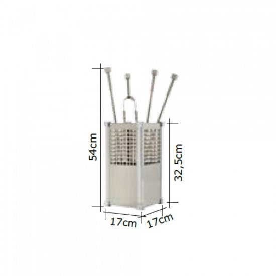 Εργαλεία με Κουβά Zogometal K25-1220 σε χρώμα Νίκελ Ματ-Χρώμιο