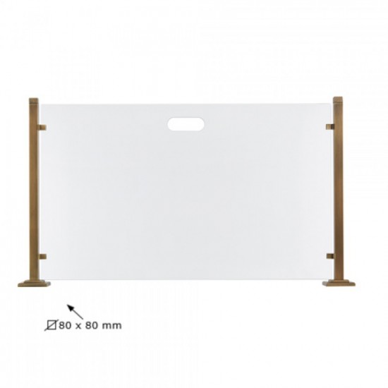 Γυάλινη Κάλυψη τζακιού 559 σε χρώμα Μπρονζέ