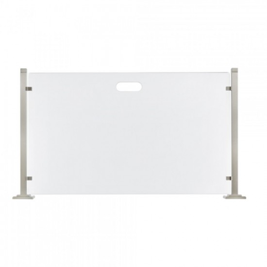 Γυάλινη Κάλυψη τζακιού 559 σε χρώμα Νίκελ Ματ