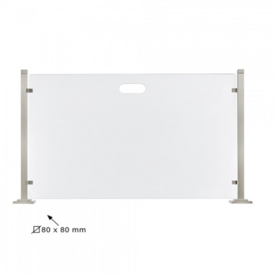 Γυάλινη Κάλυψη τζακιού 559 σε χρώμα Νίκελ Ματ