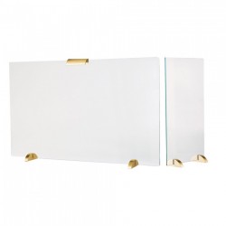 Γυάλινη Κάλυψη τζακιού 562-562/02 σε χρώμα 'Ορο Ματ