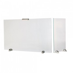 Γυάλινη Κάλυψη τζακιού 562-562/02 σε χρώμα Νίκελ Ματ Γυάλινη Κάλυψη τζακιού 562-562/02 σε χρώμα Νίκελ Ματ