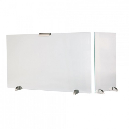 Γυάλινη Κάλυψη τζακιού 562-562/02 σε χρώμα Νίκελ Ματ Γυάλινη Κάλυψη τζακιού 562-562/02 σε χρώμα Νίκελ Ματ