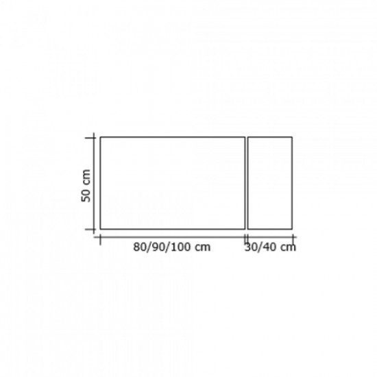 Γυάλινη Κάλυψη τζακιού 562-562/02 σε χρώμα 'Ορο Ματ