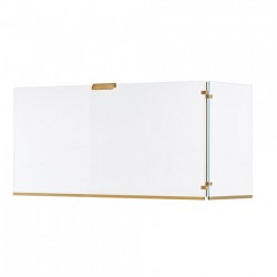 Γυάλινη Κάλυψη τζακιού 563 σε χρώμα Όρο Ματ 50x80+30 cm