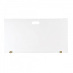 Γυάλινη Κάλυψη τζακιού 586 σε χρώμα Ιβουάρ